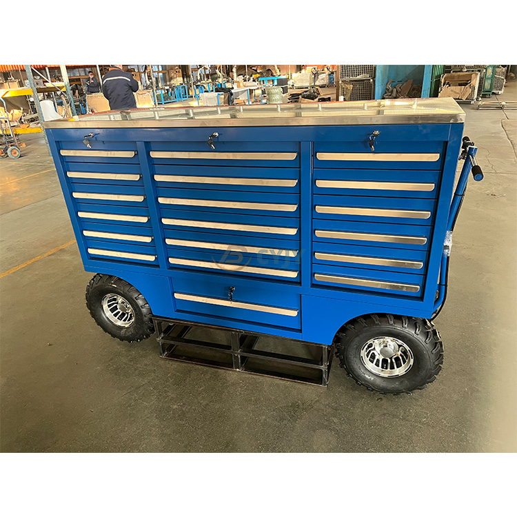 Big Wheel Pit Car Metal Tool Cabinet