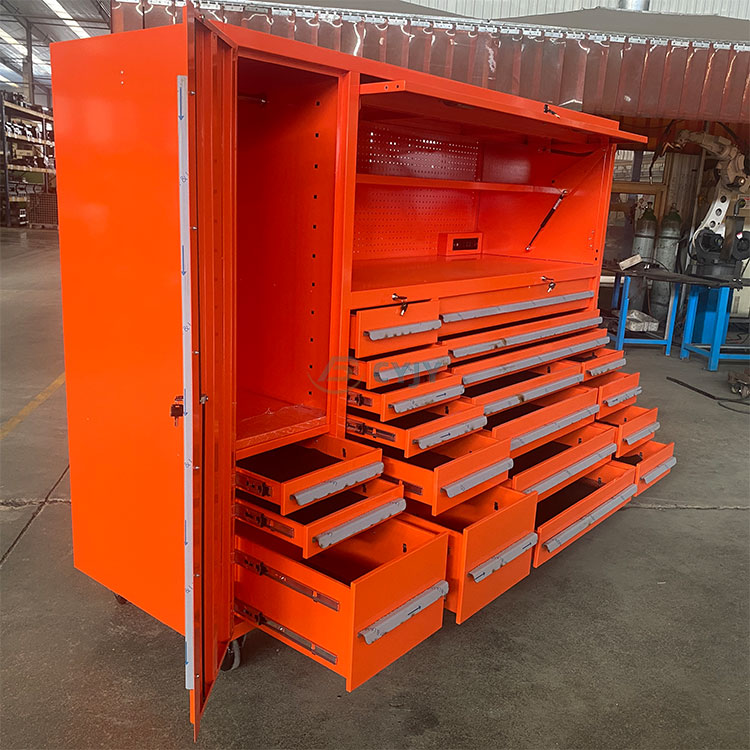 Orange Metal Tool Cabinet