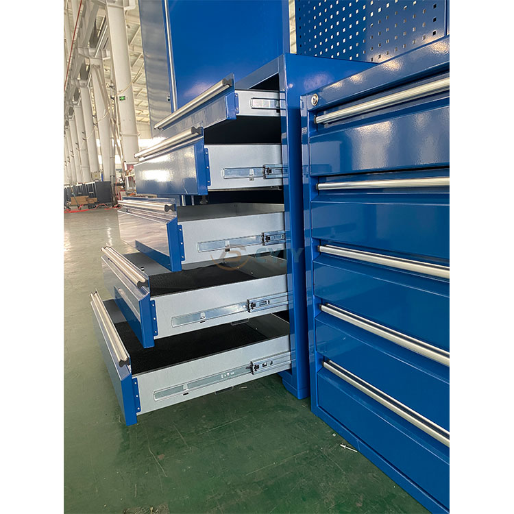 Blue Metal Garage Storage System