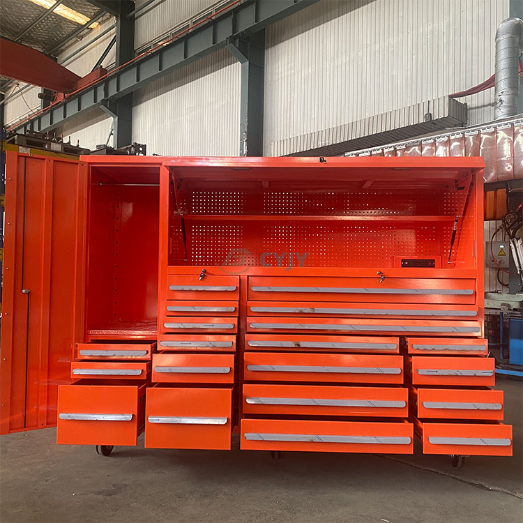 Orange Metal Tool Cabinet