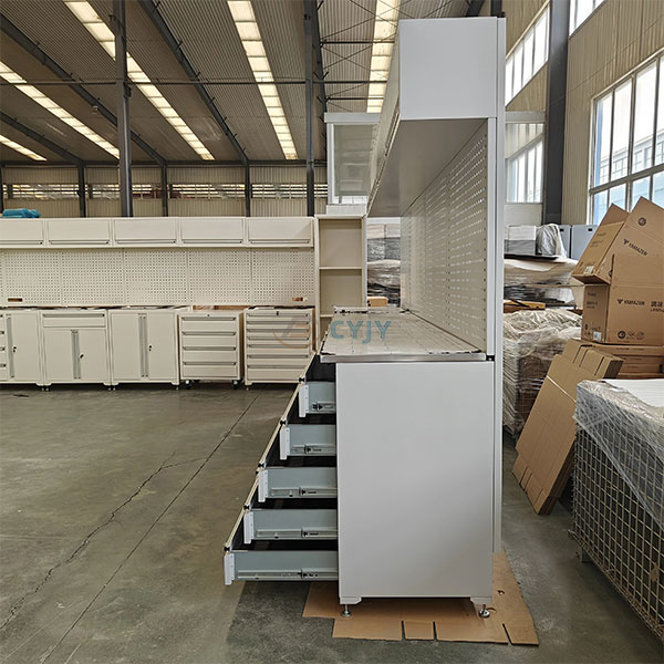 White Metal Tool Cabinet