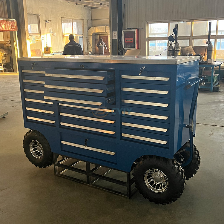Big Wheel Pit Car Metal Tool Cabinet