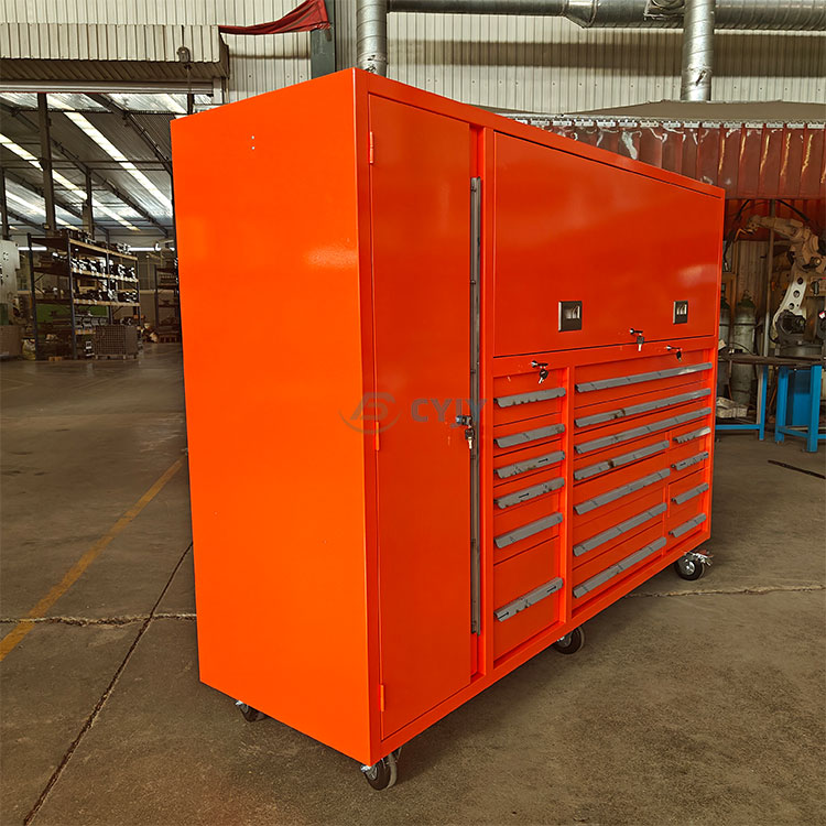 Orange Metal Tool Cabinet