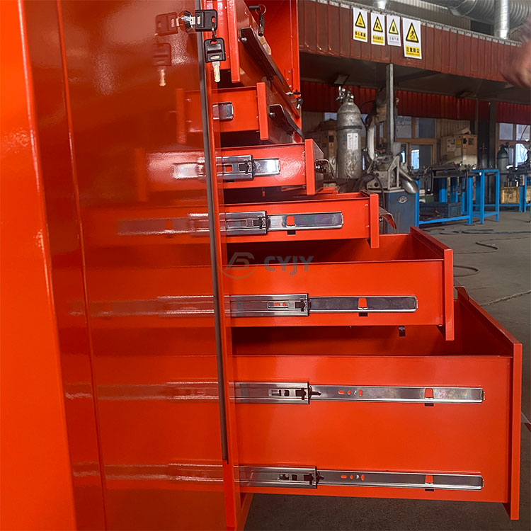 Orange Metal Tool Cabinet